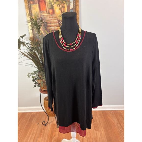 Zim & Zoé Women Dress 20 Boho Artsy Lagenlook Summer Artsy Long Sleeve Pullover - Picture 2 of 13